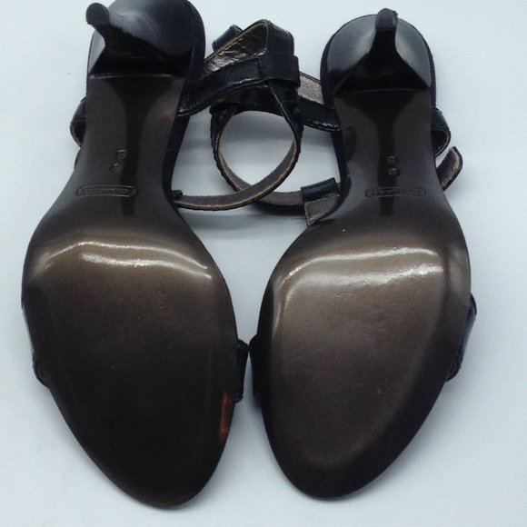 Coach Ladies Heeled Straps with Coach Coins Sz 8B - Picture 5 of 8